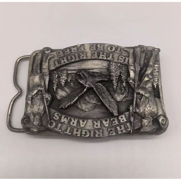"The Right to Bear Arms" 2nd Amendment Belt Buckle - Picture 3 of 7
